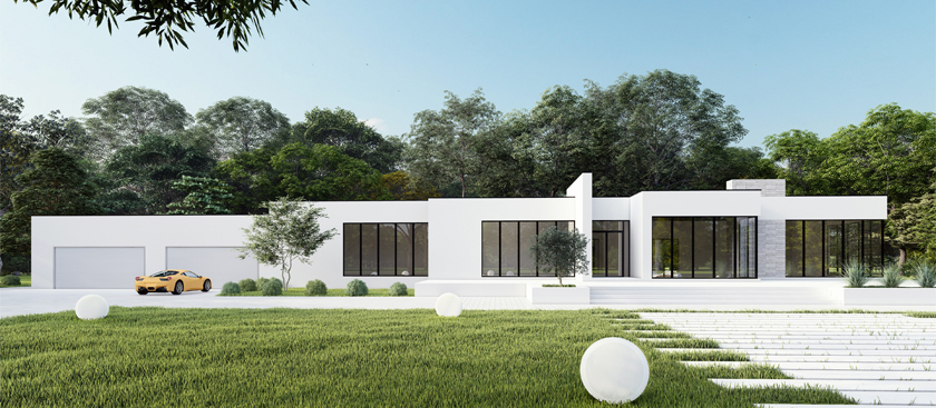 Pool house exterior