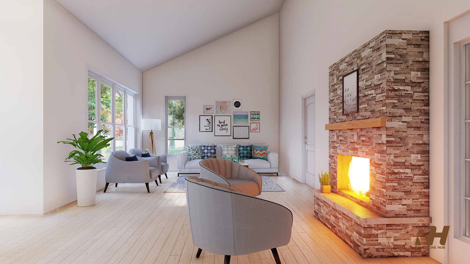 Livingroom Interior Render