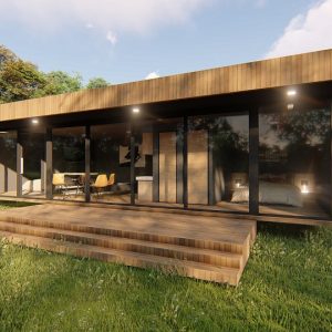 Container House architectural design & 3D rendering