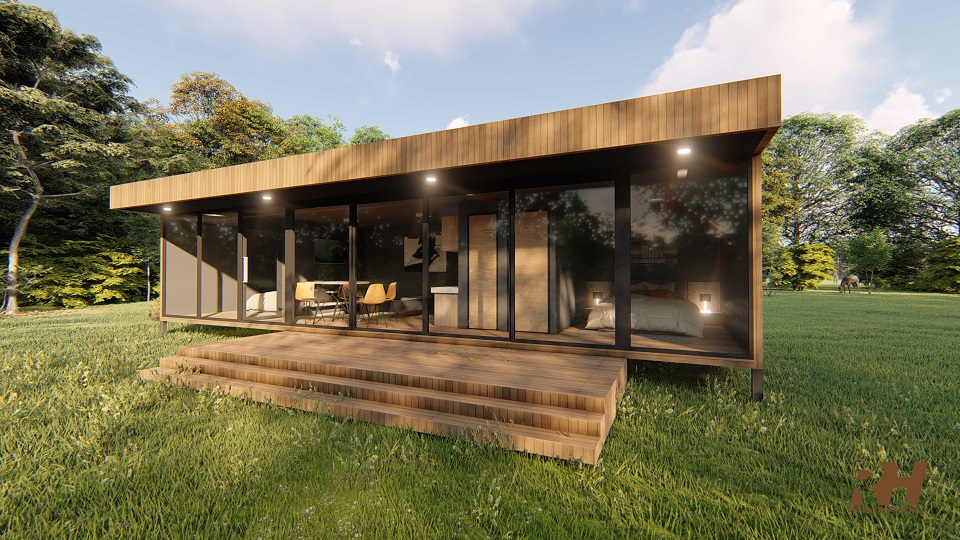 Container House architectural design & 3D rendering
